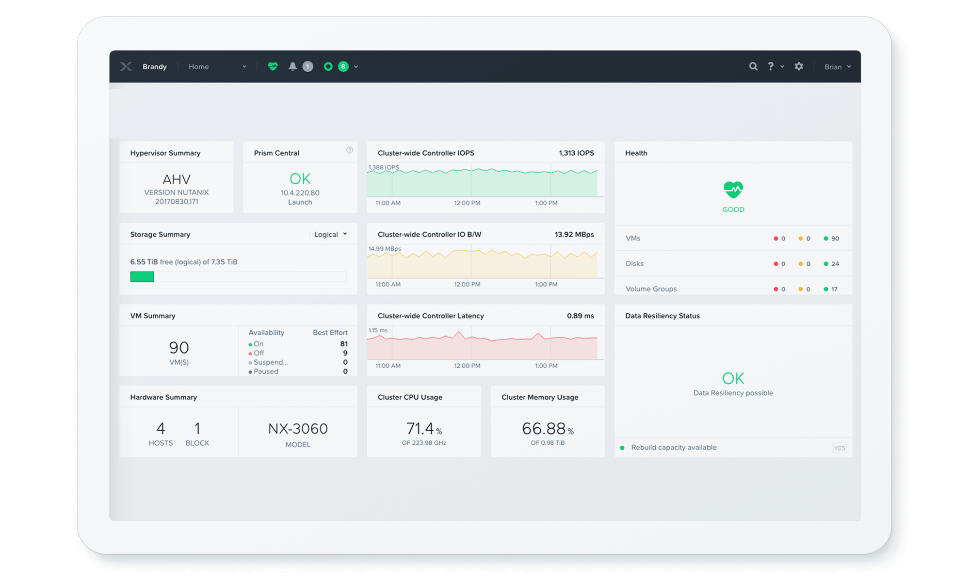 Nutanix AHV screenshot